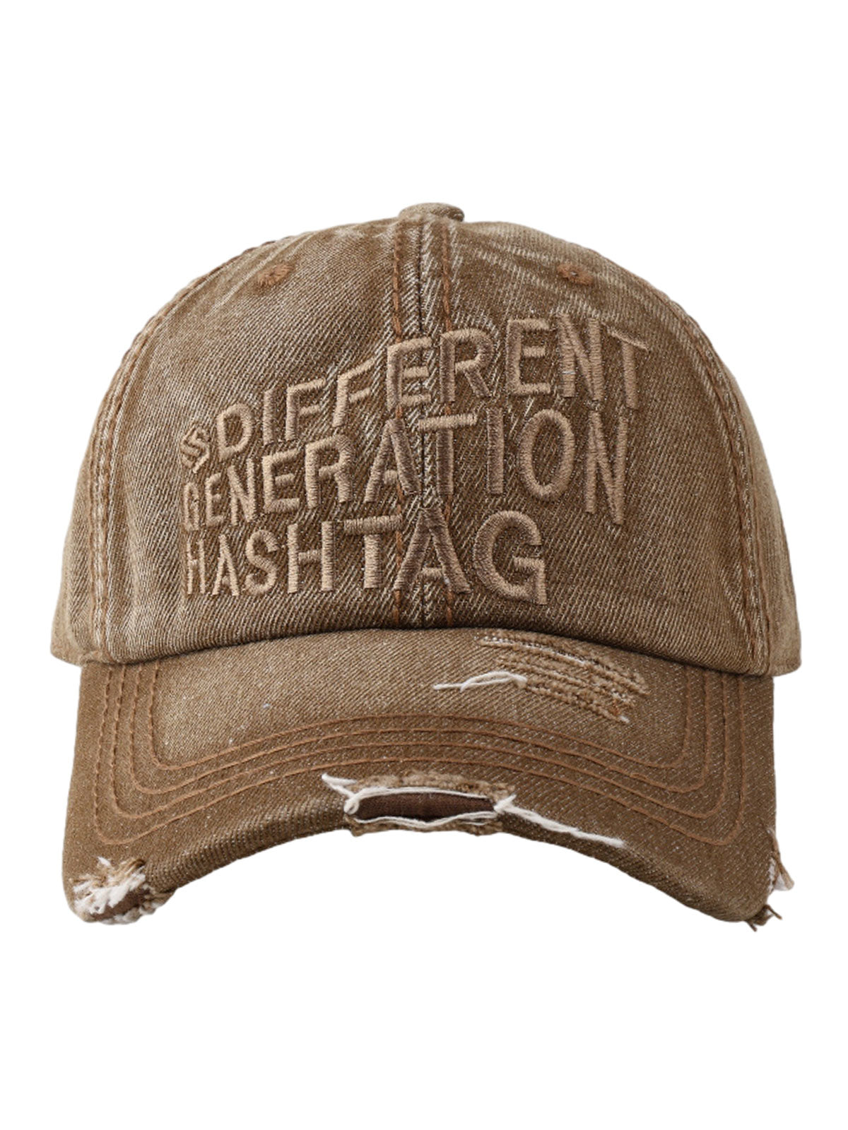 Washed "DIFFERENT GENERATION" Denim Baseball Cap