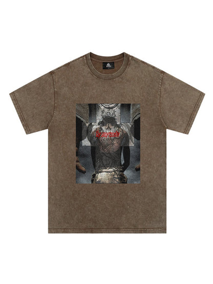 Original Cross Portrait Graphic T-Shirt