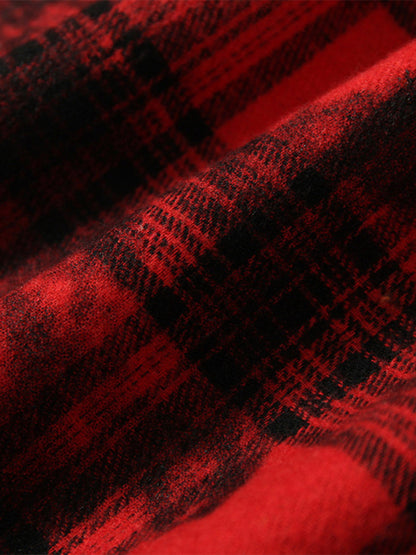 Street Creative Pin Print Plaid Shirt