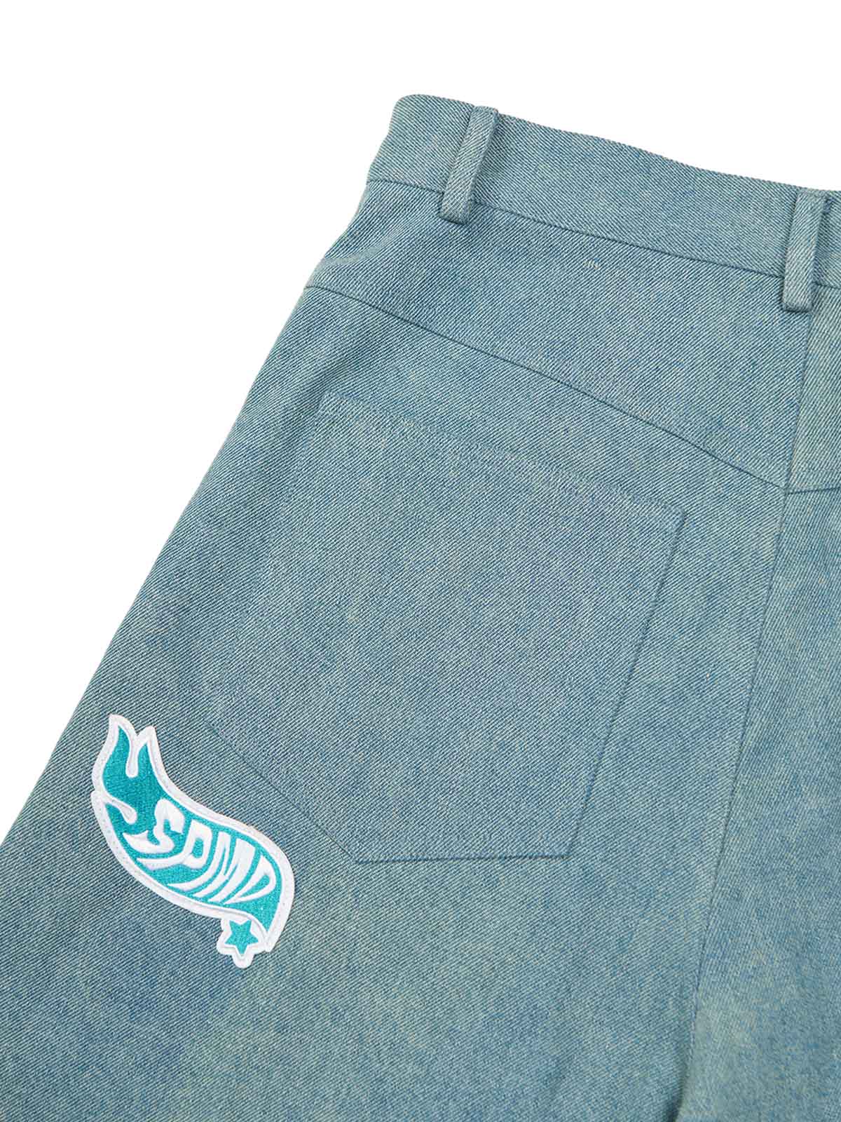 Original Street Embroidered Patch Denim Shorts