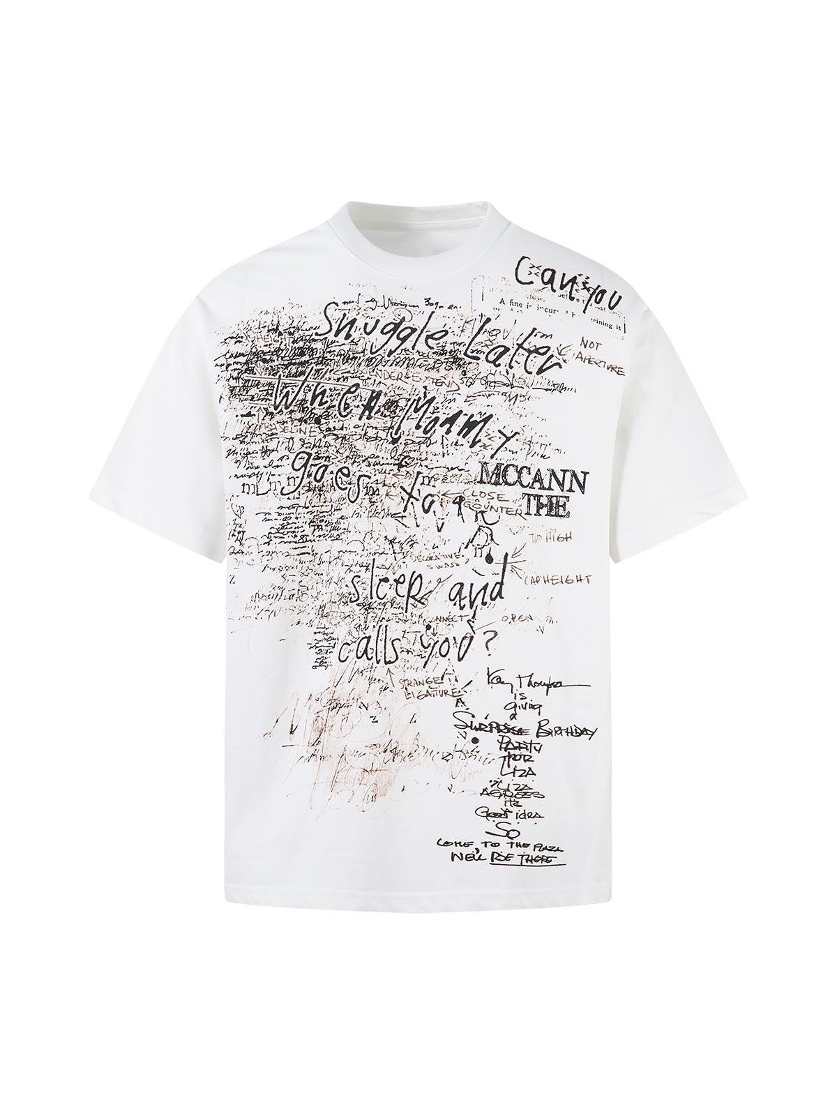 Graffiti Letter Print Oversized T-Shirt