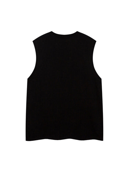 Street Retro Star Chain Print Vest