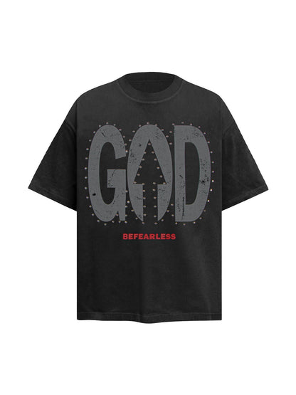 "BEFEARLESS" Print Slogan T-Shirt