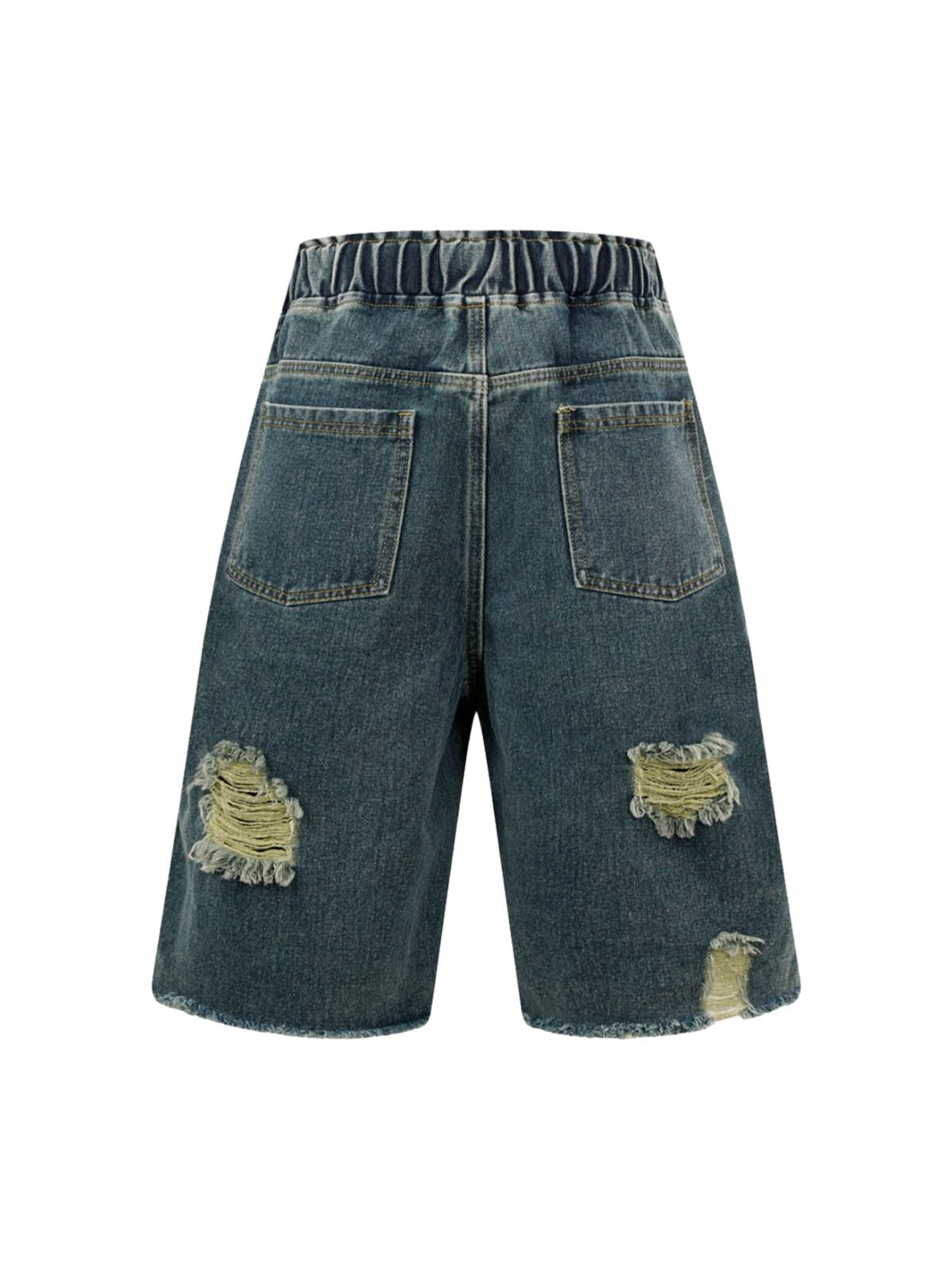Distressed Cargo Denim Shorts - 2378
