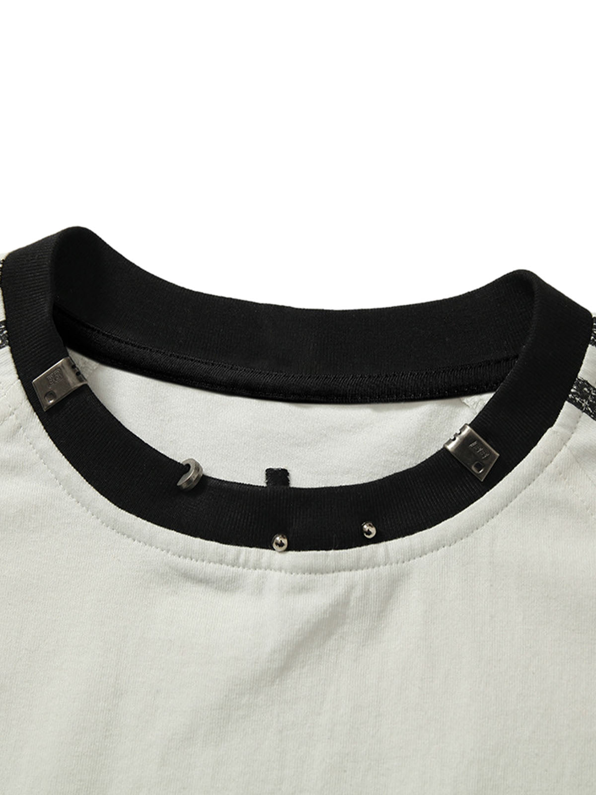 Heavy Washed Street Metal Collar T-shirt