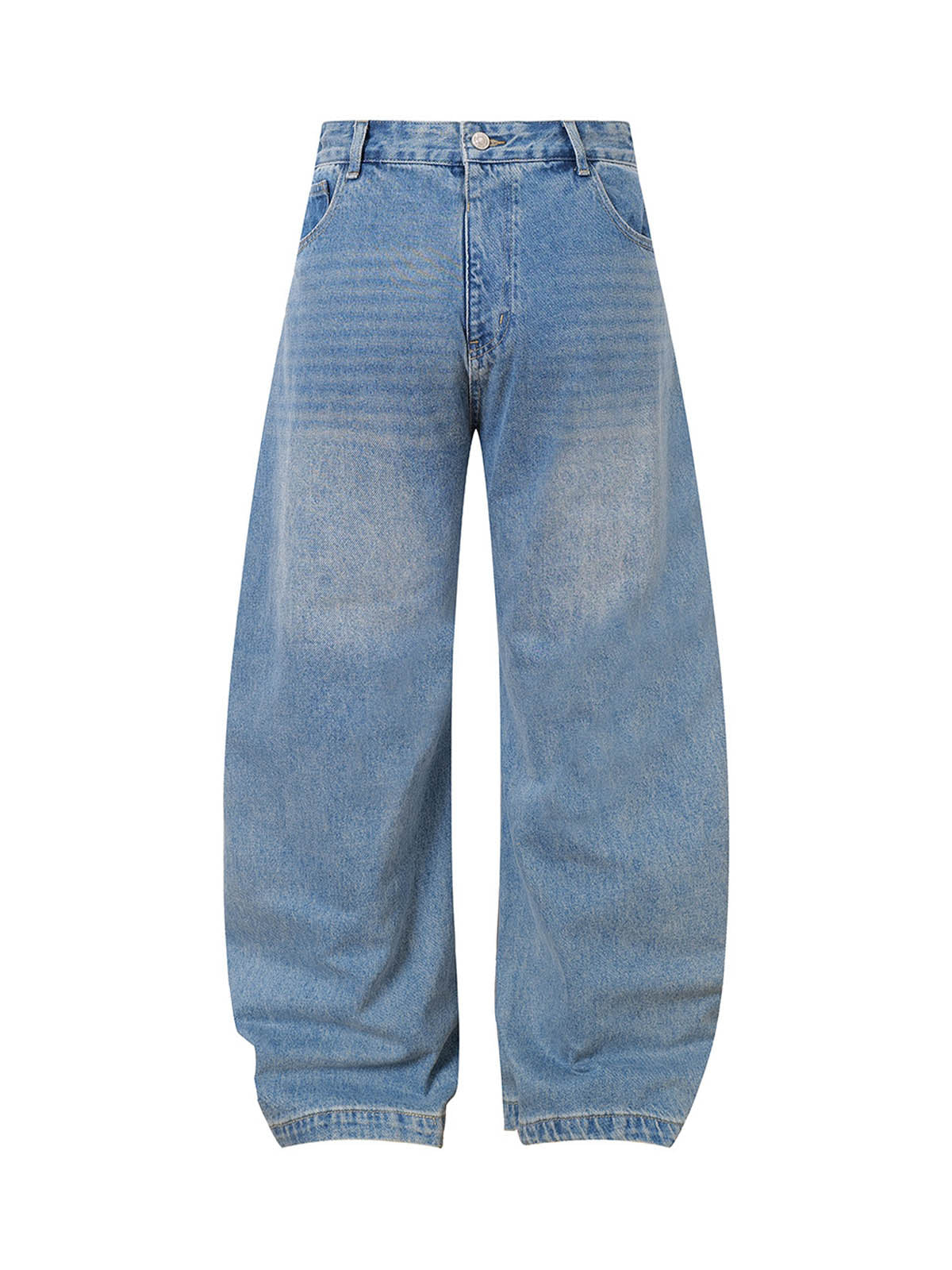 Washed Cleanfit  Barrel Jeans