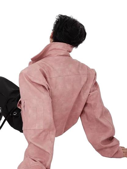 Thesupermade Vintage Motorcycle Suede Street Rap Jacket - 2232
