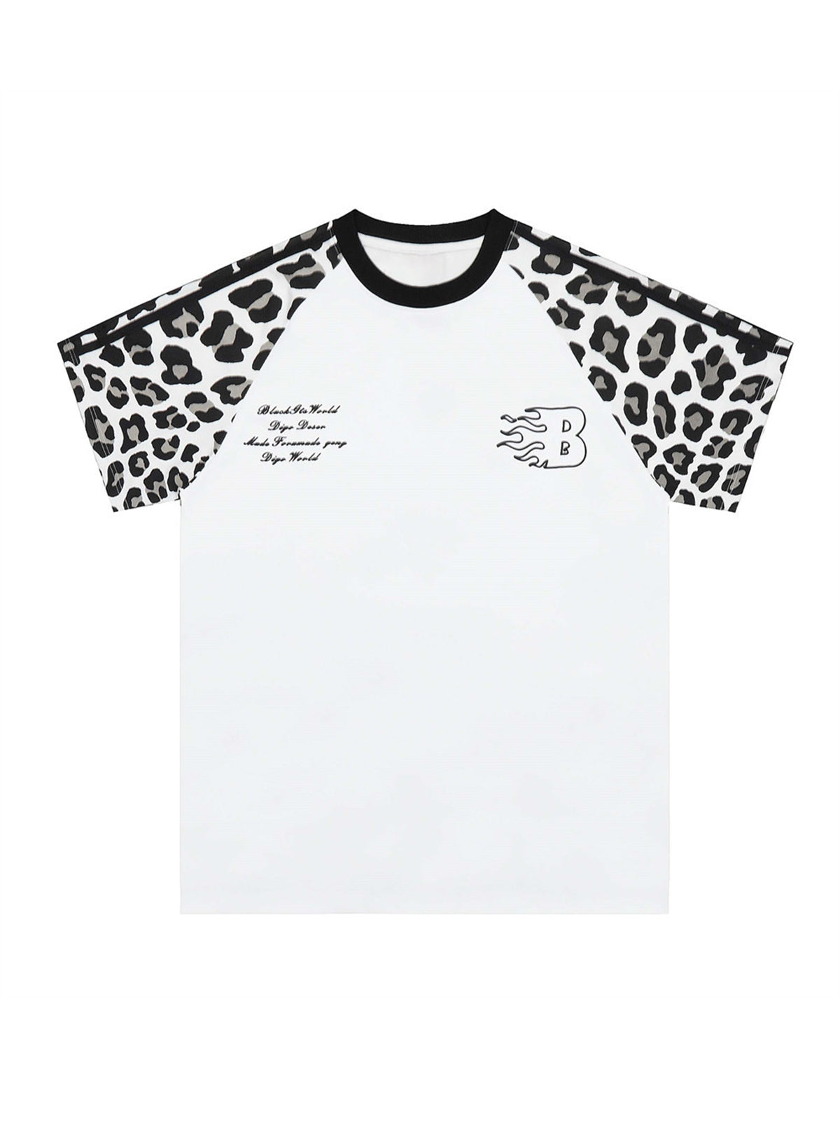Cheetah Print Raglan Sleeve T-Shirt