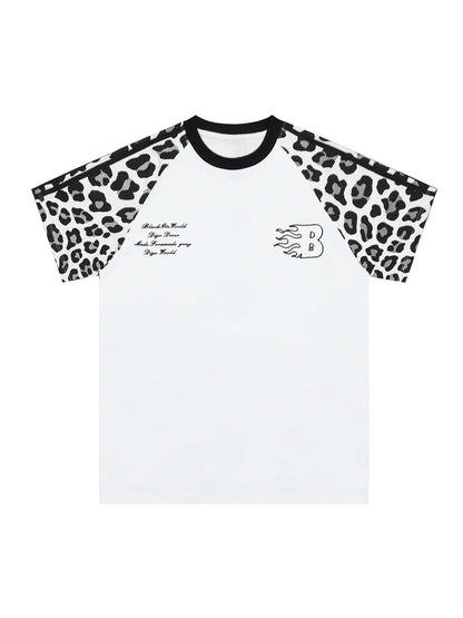 Cheetah Print Raglan Sleeve T-Shirt