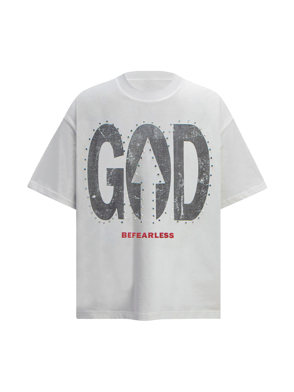 "BEFEARLESS" Print Slogan T-Shirt