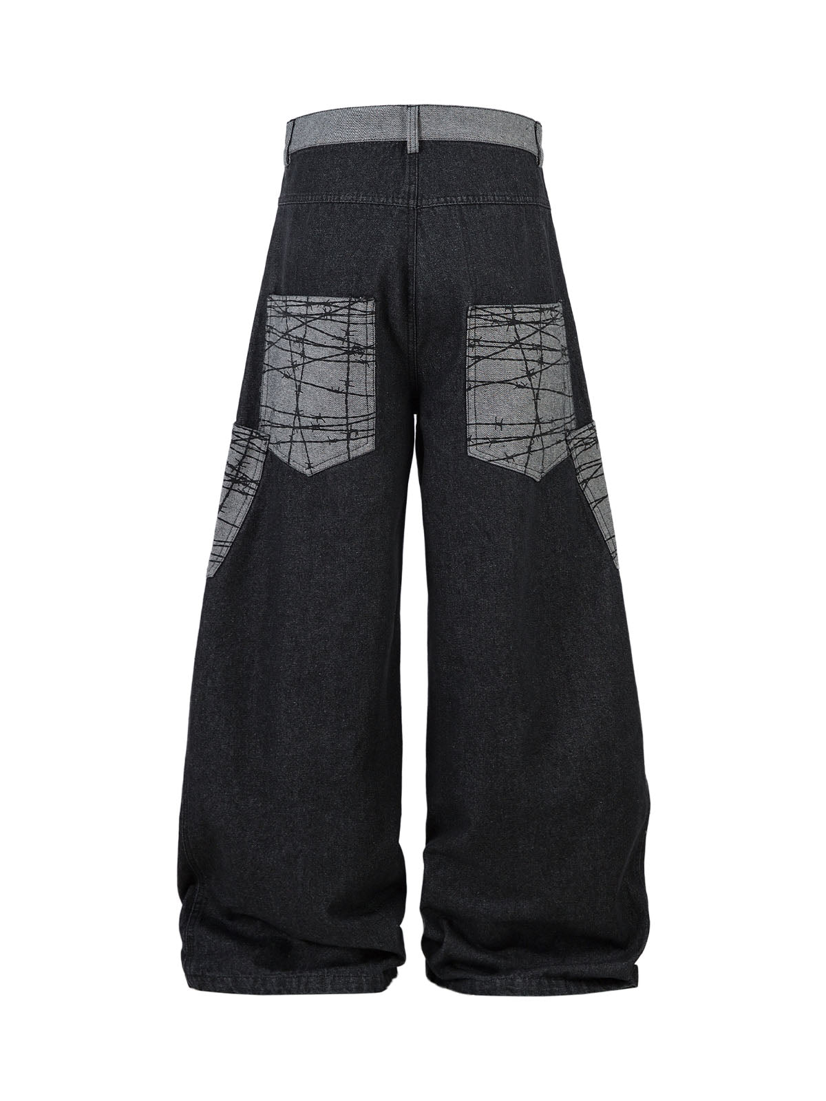Patch Pocket Baggy Jeans