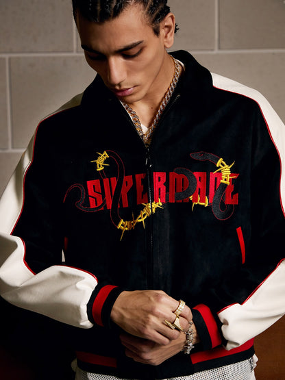 Original Embroidered Jersey Bomber Jacket - 2346