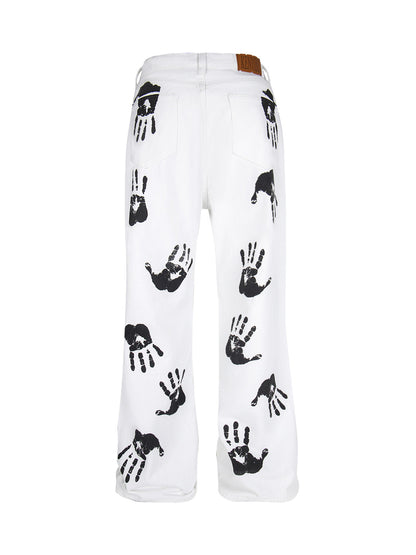 Palm Print Cleanfit Casual Pants