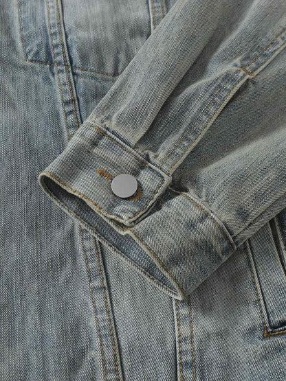 Retro Washed Totem Denim Jacket