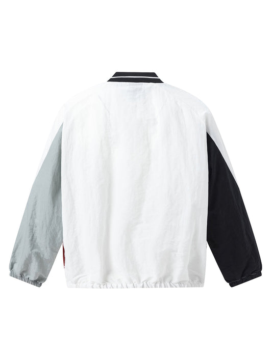 Thesupermade American Retro Patchwork Contrast Color Sweatshirt - 2244