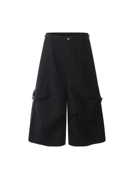 Distressed Multi-Pocket Cargo Jorts