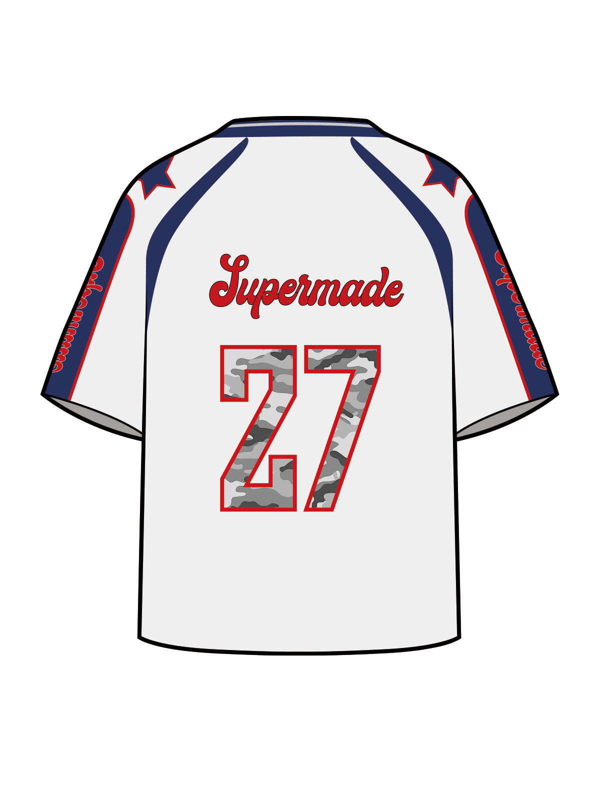 Original Camo Number 27 Sports Jersey T-Shirt