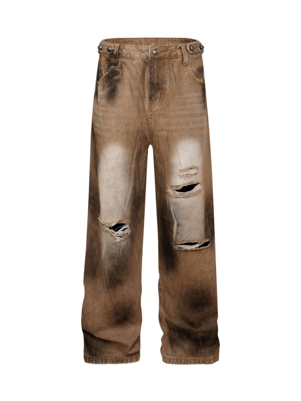 Street Ripped Dirty Dye Jeans