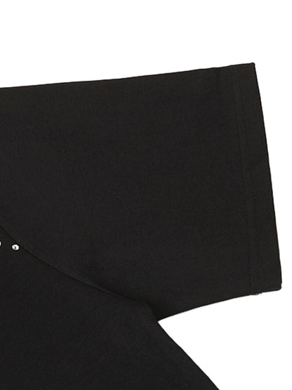 Heavy Rhinestone Short-Sleeve T-shirt