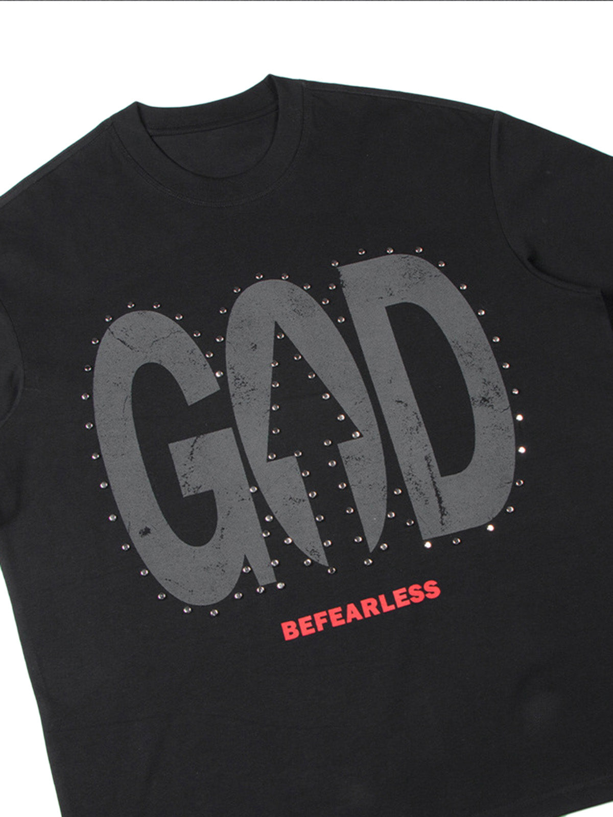 "BEFEARLESS" Print Slogan T-Shirt
