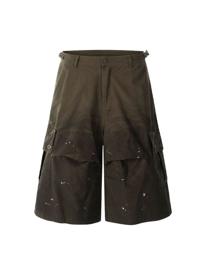 Dirty Dyed Distressed Cargo Jorts