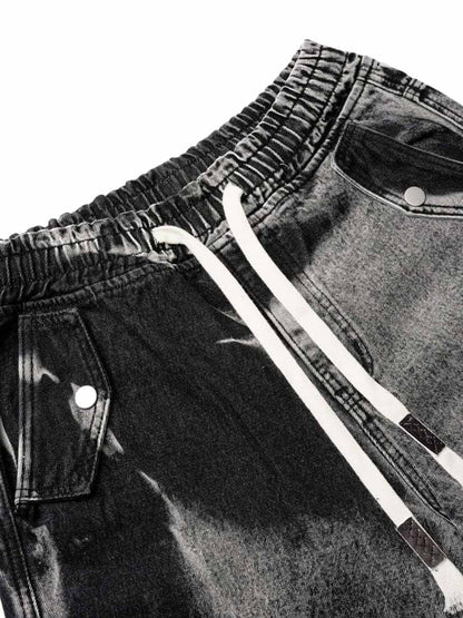 Tie-Dye Drawstring Cargo Jorts