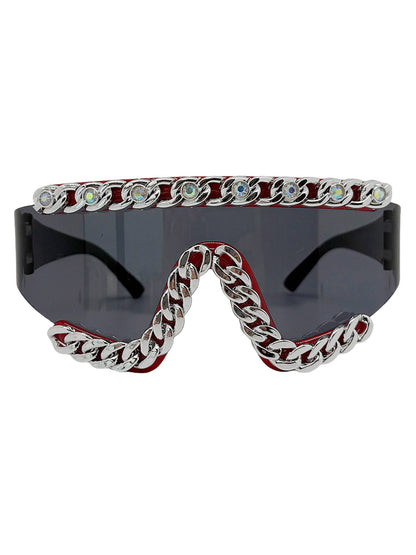 Chain-Embellished Sunglasses