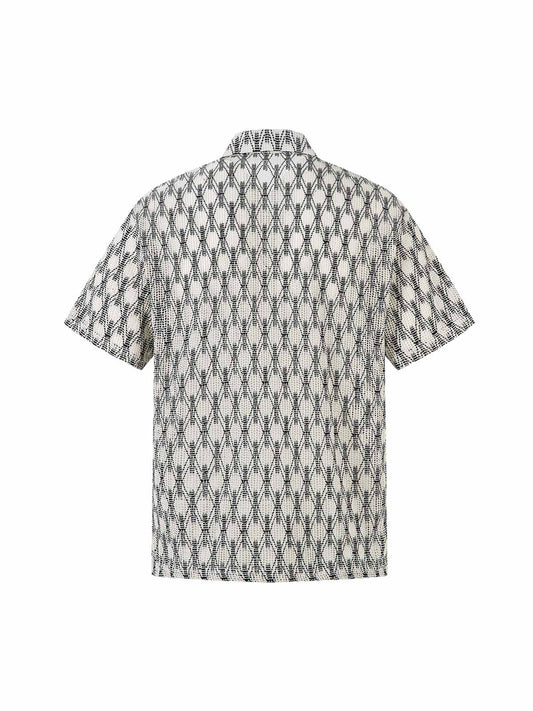Crochet Hollow Button-Up Shirt