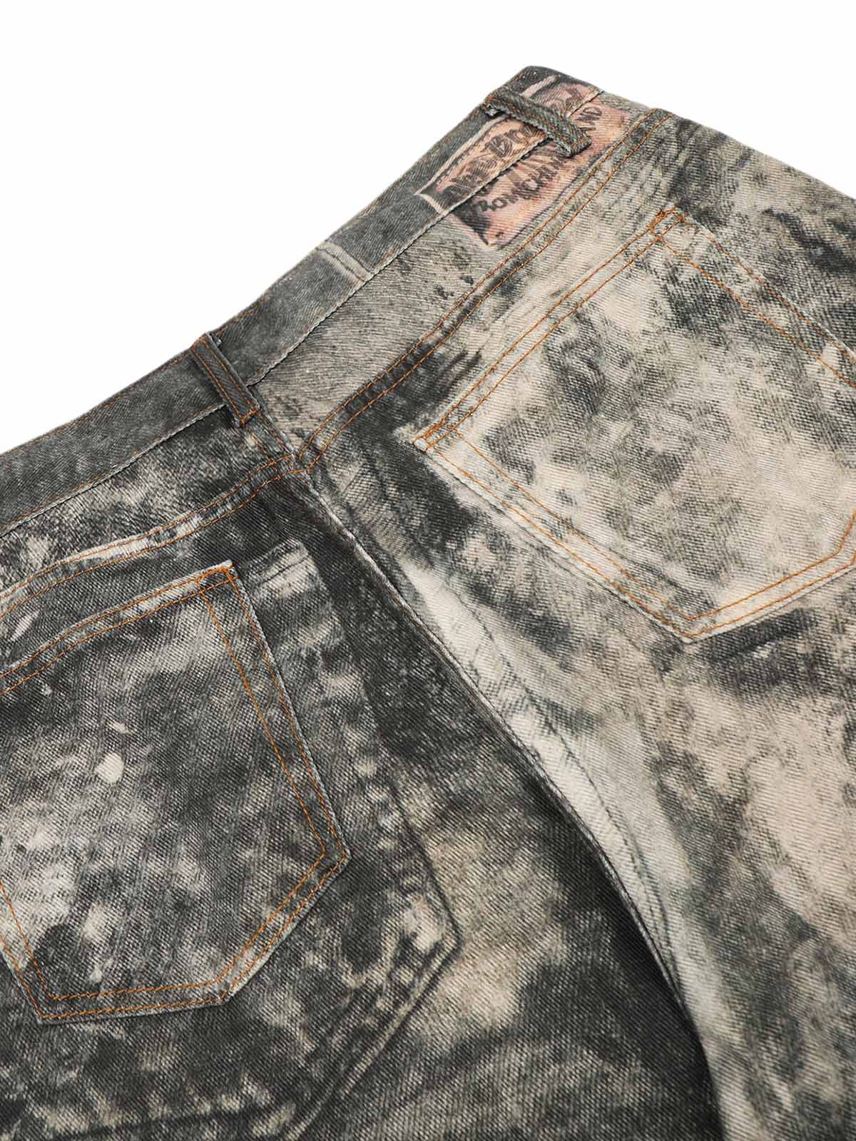 Thesupermade Tie-dye Camouflage Straight Jeans