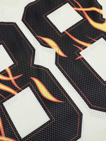 Jersey Style Flame Print T-shirt