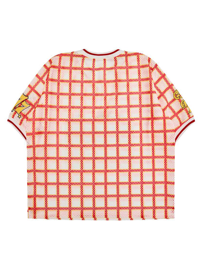 Original Jersey Plaid V-Neck T-shirt
