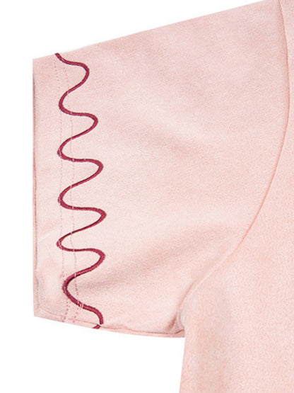 Cross and Wave Print T-Shirt