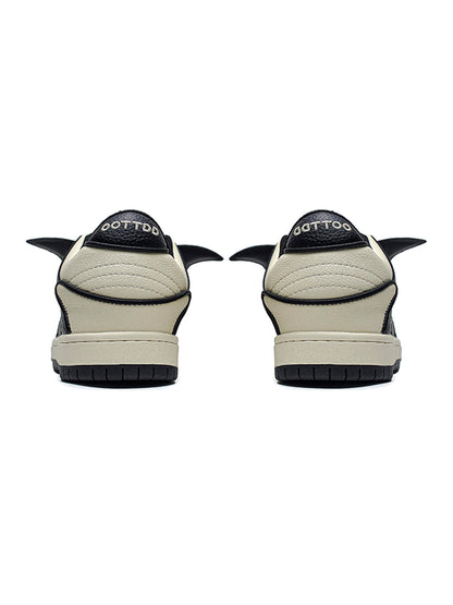 Black& White Contrast Color Skate Shoes