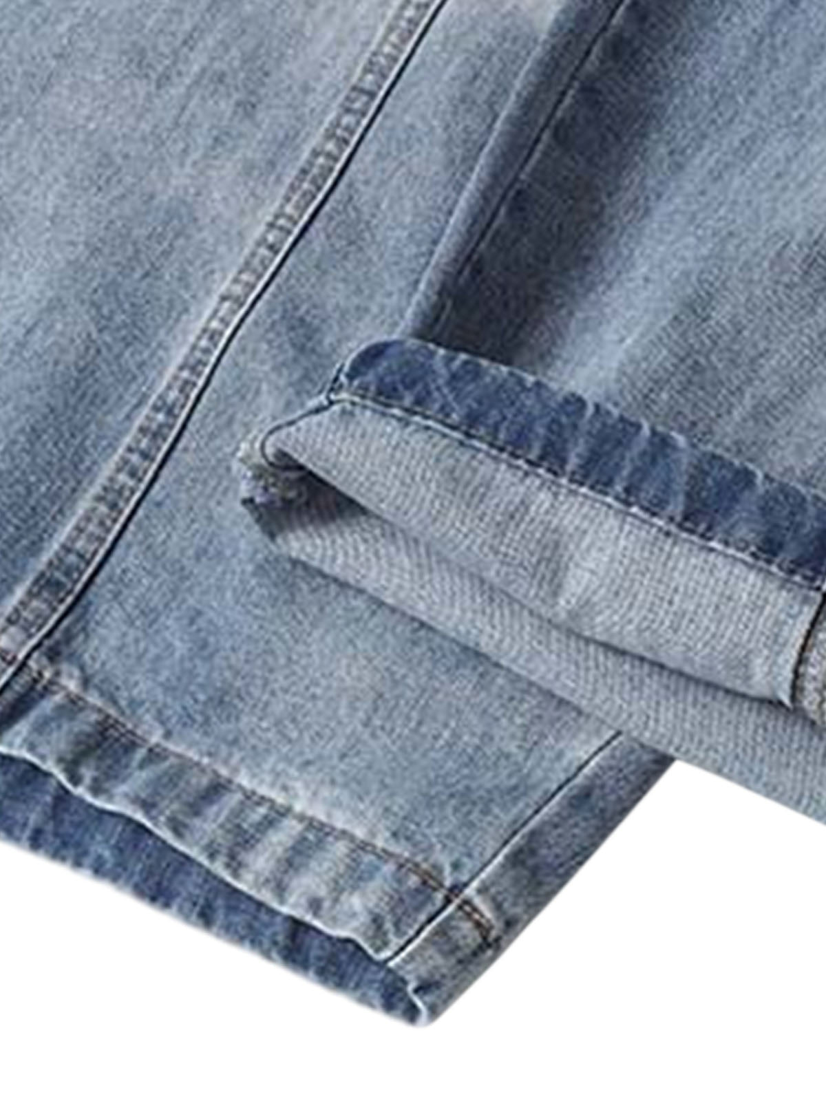 Distressed Washed Deconstructed Barrel Jeans