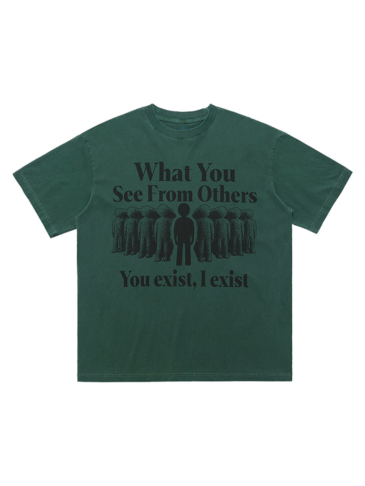 Street Retro Portrait Letter Print T-Shirt