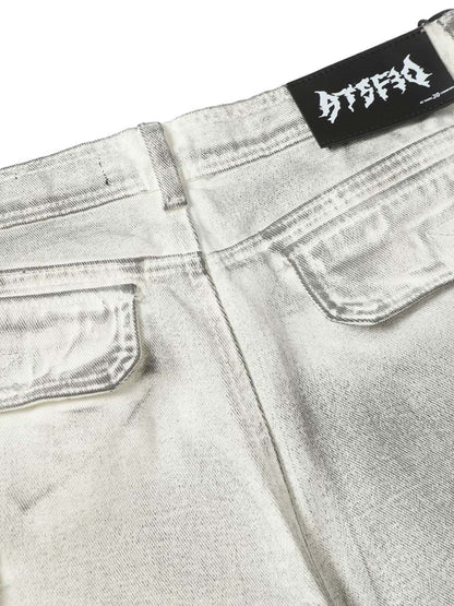 Distressed Multi-Pocket Cargo Shorts
