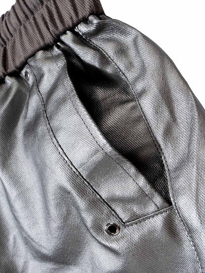 RO Style Matte Coated Leather Baggy Trousers - 2339