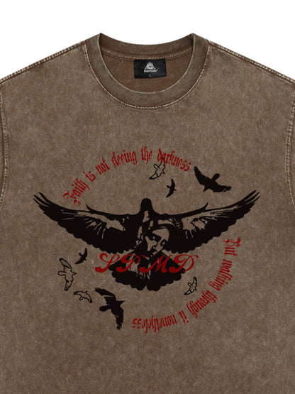 Original Vintage Washed Slogan Graphic T-Shirt