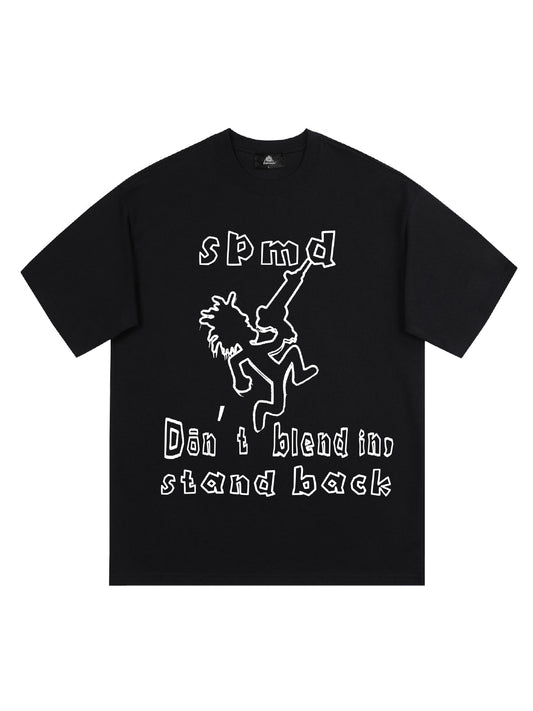 Original SPMD Cartoon Graphic T-Shirt