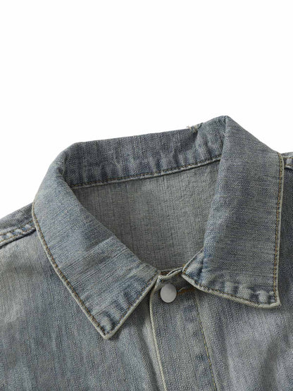 Retro Washed Totem Denim Jacket