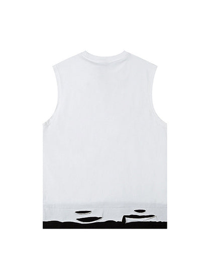 Graphic Letter Chain Vest