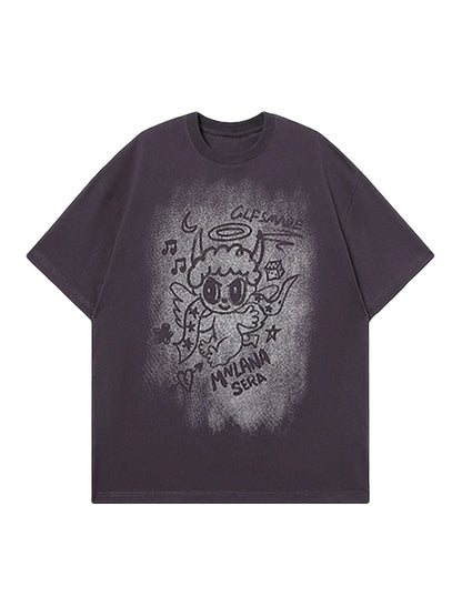 Oversized Angel Graphic T-Shirt