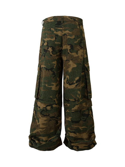 Thesupermade Street Camouflage Multi Pocket Cargo Pants - 2369