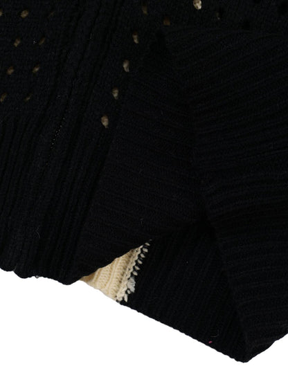 Thesupermade Cross Jacquard Full Zipper Hooded Jacket - 2254