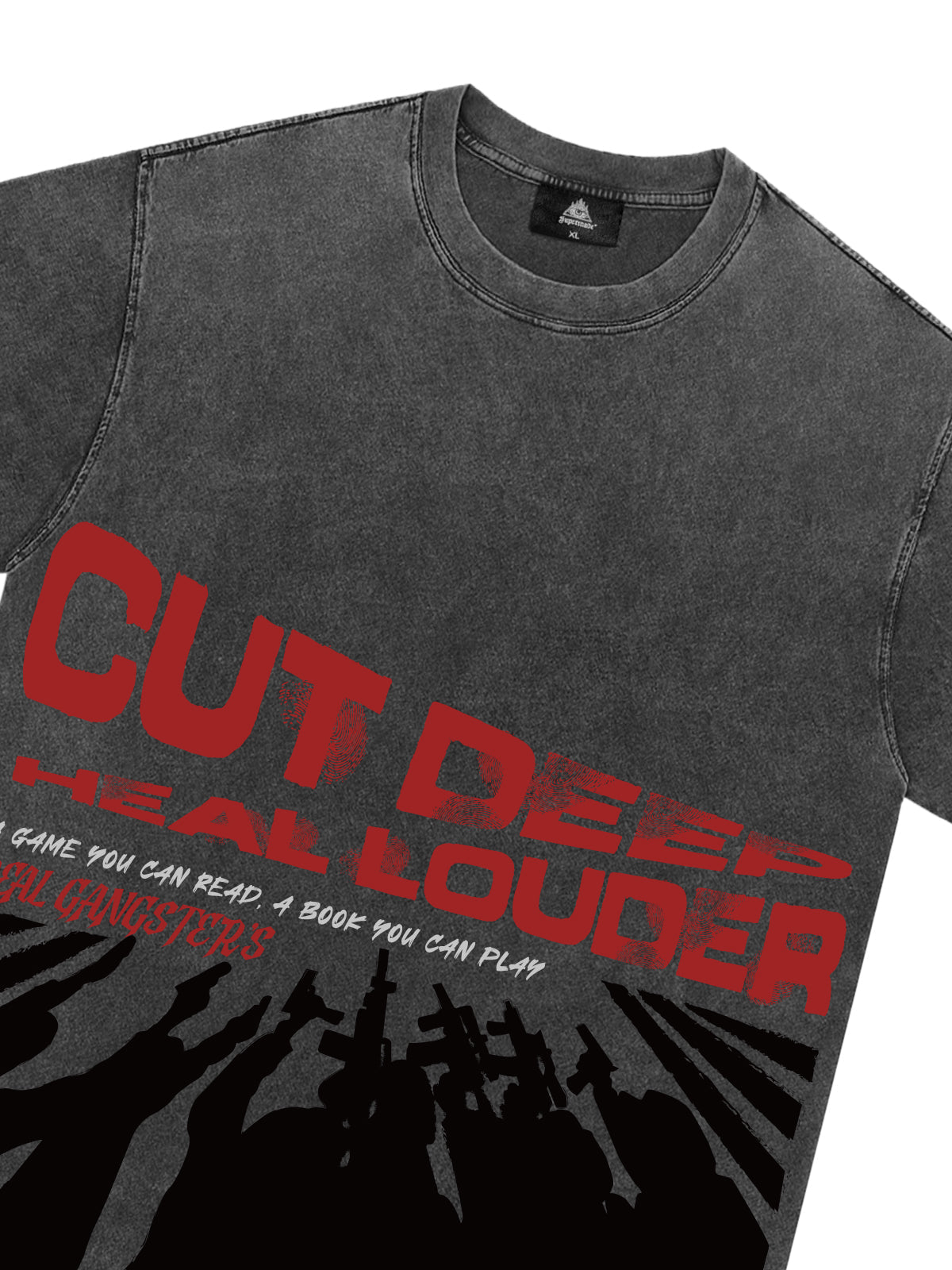 Original Cut Deep Graphic Print T-Shirt