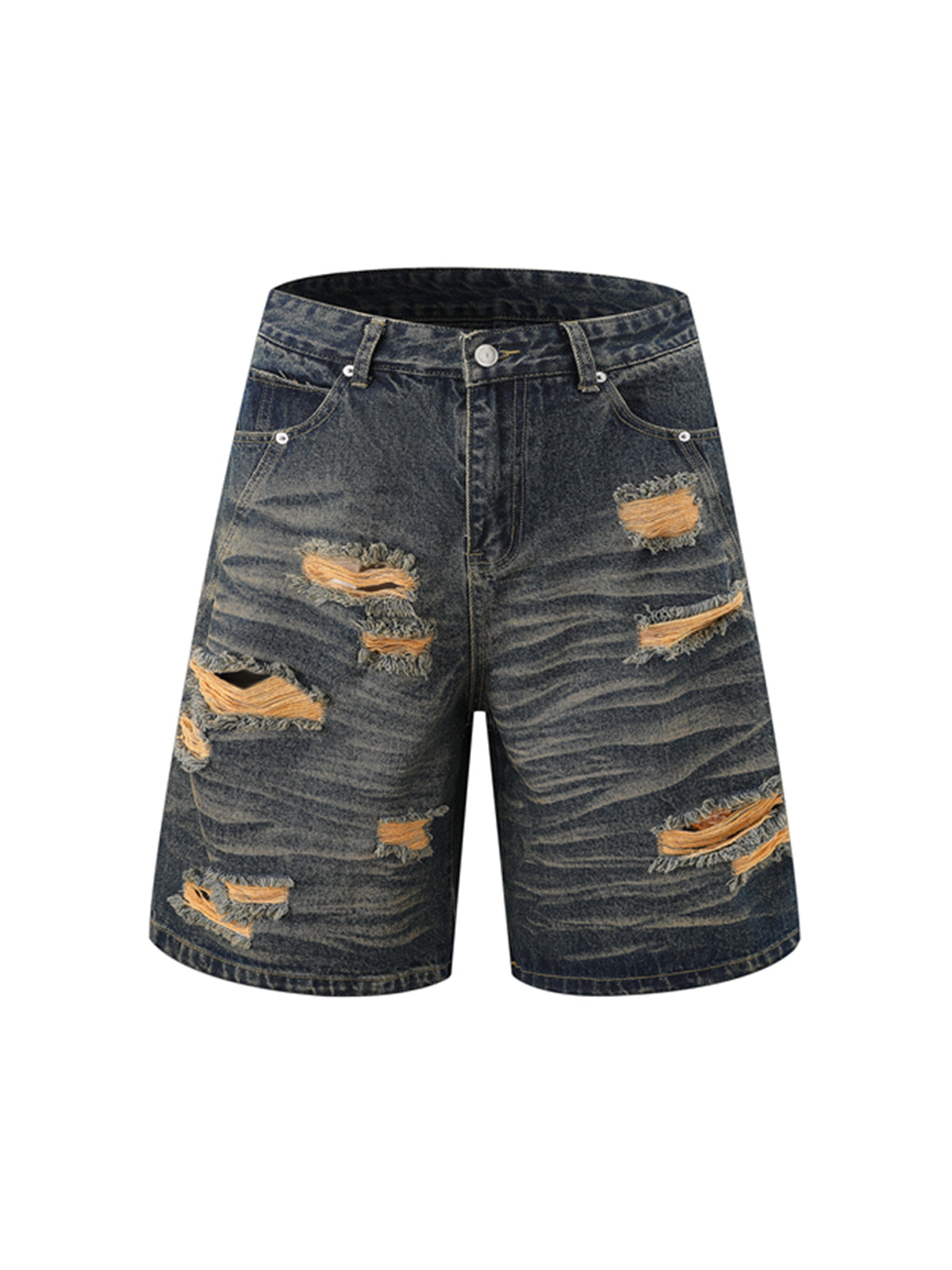 Distressed Washed Distressed Denim Set