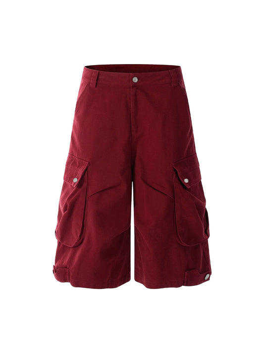Street Multi-Pocket Pleated Cargo Jorts