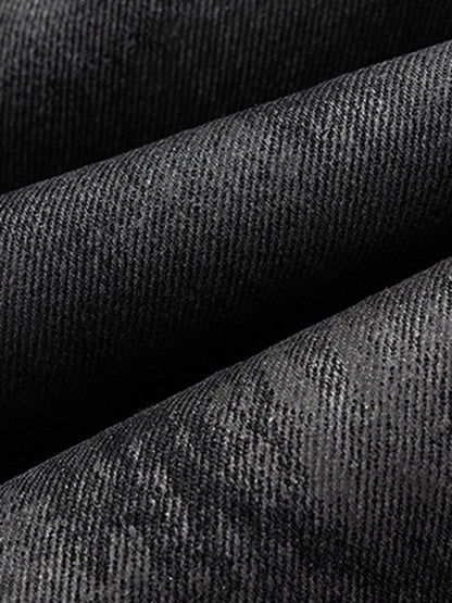 Retro Hand-Brushed Glitter Flare Jeans