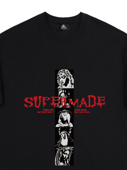 Mary Vintage-Inspired Graphic Design T-Shirt