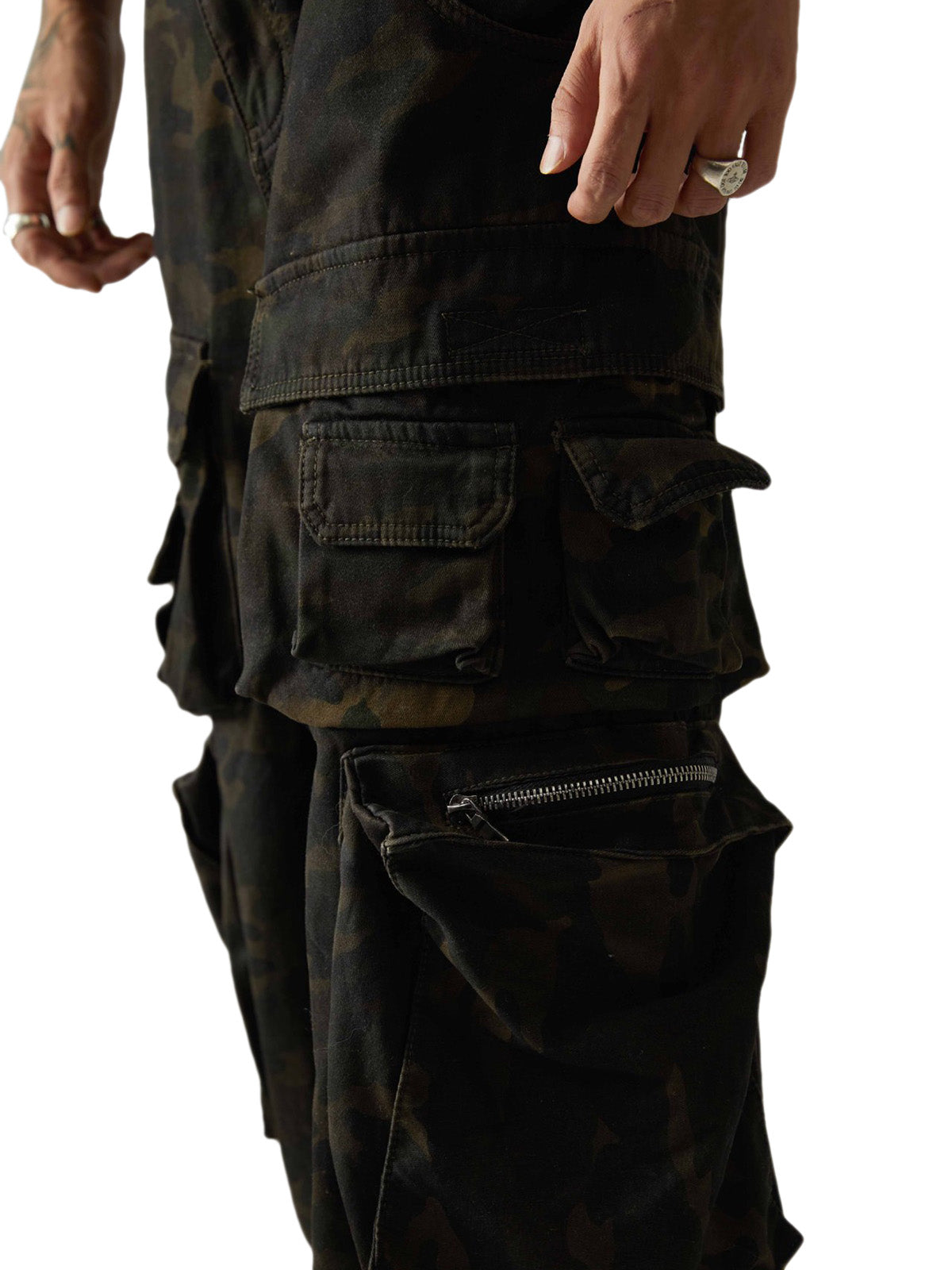 Wasteland Style Camouflage Baggy Cargo Pants - 2384